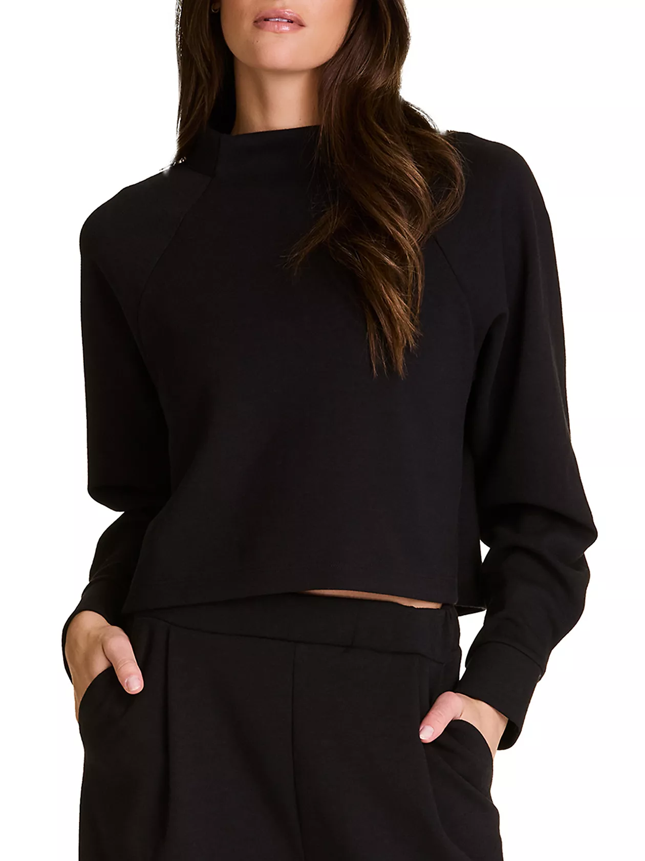 Phoebe Mockneck Knit Sweatshirt