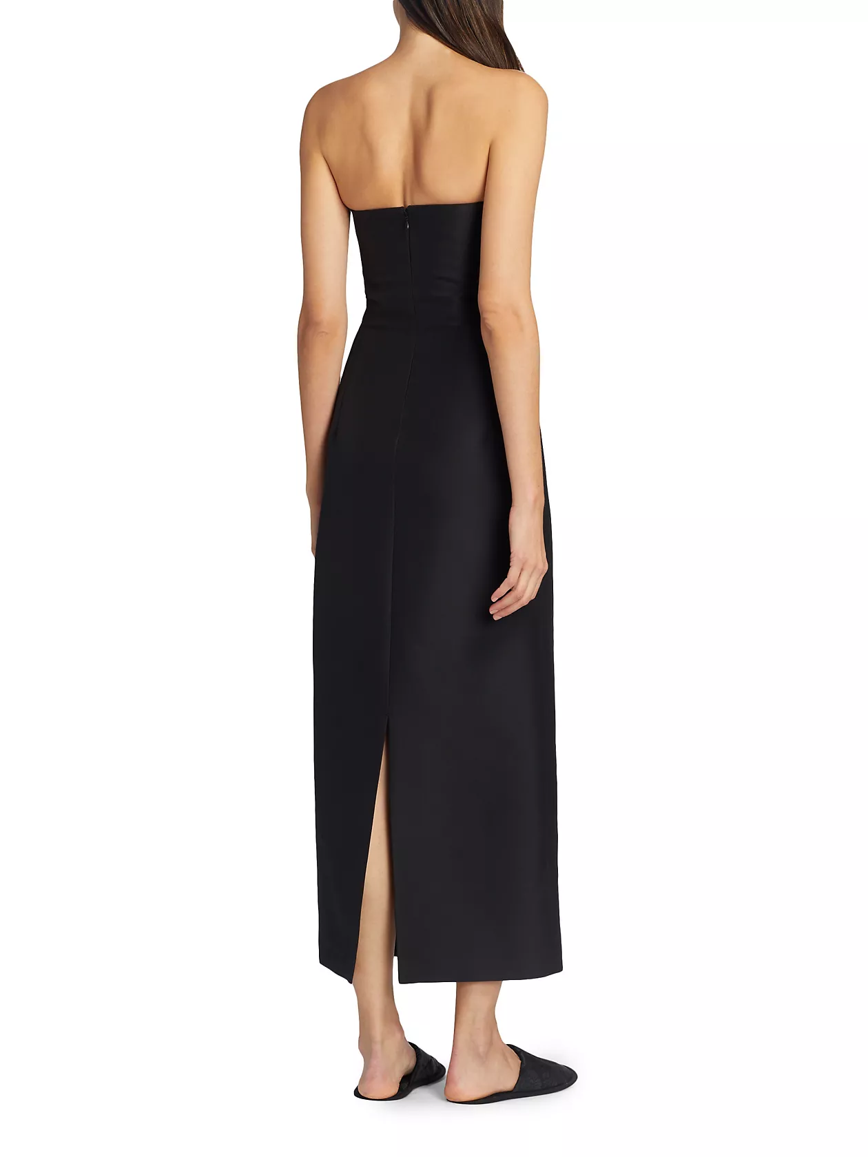 Ward Wool-Silk Strapless Maxi Dress