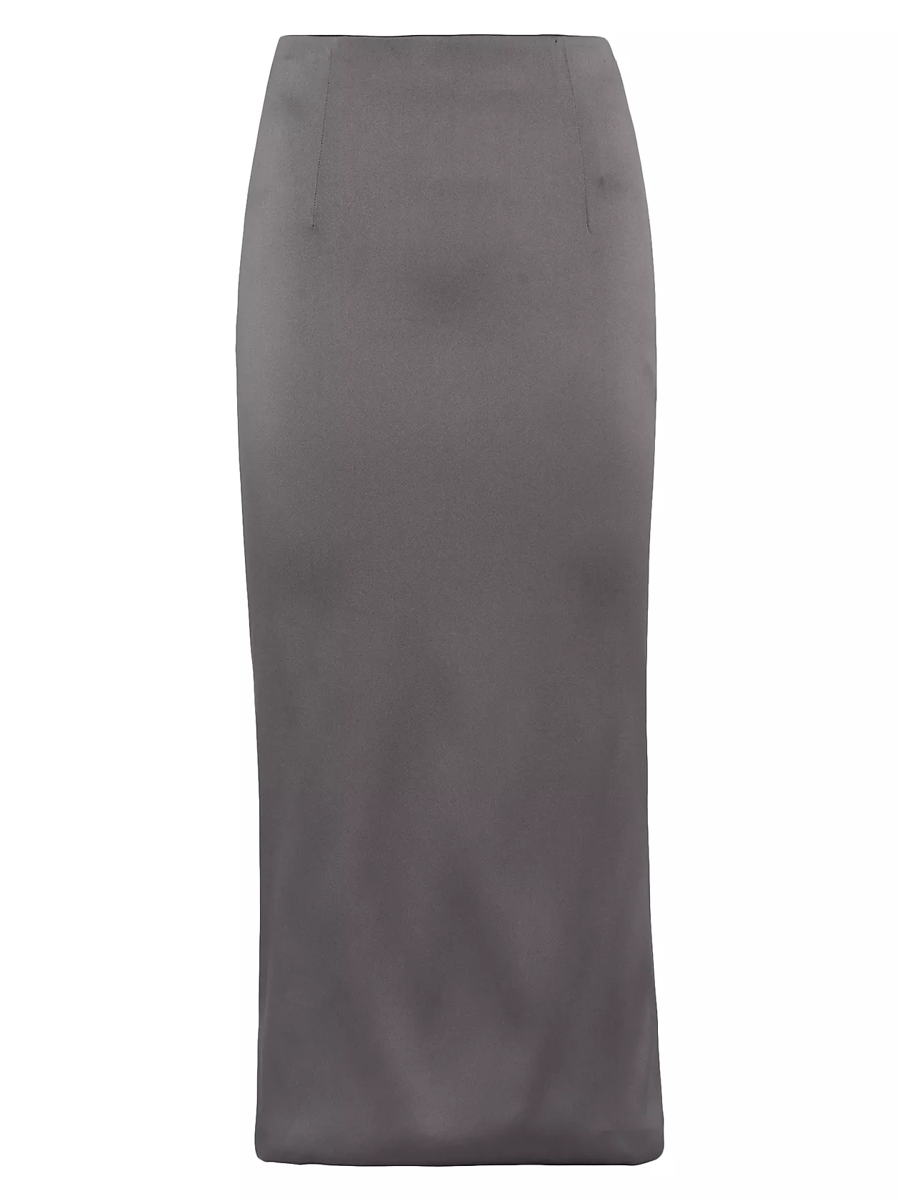 Stretch Satin Midi-Skirt