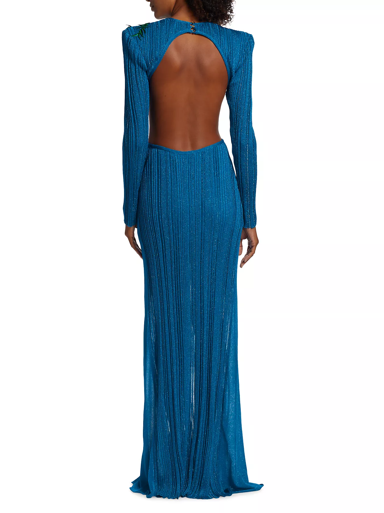 Beaded Palm Knit Gown