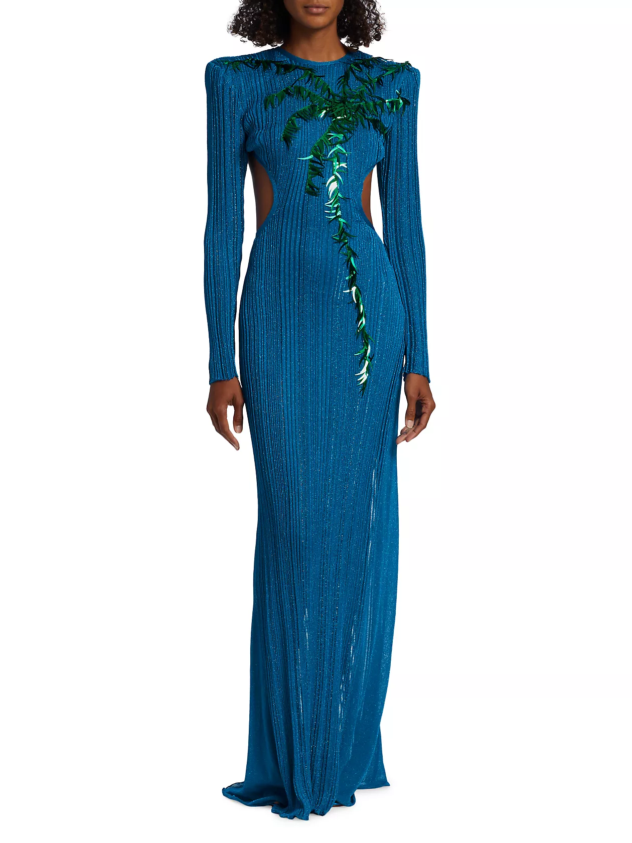 Beaded Palm Knit Gown