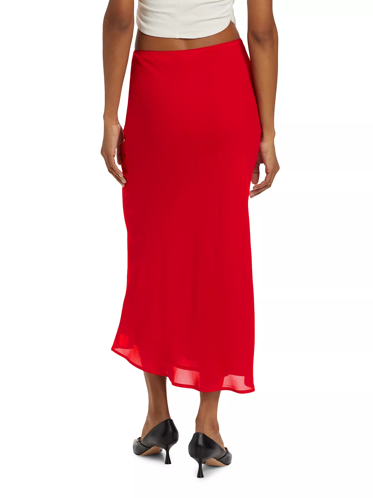 Layla Bias-Cut Midi-Skirt