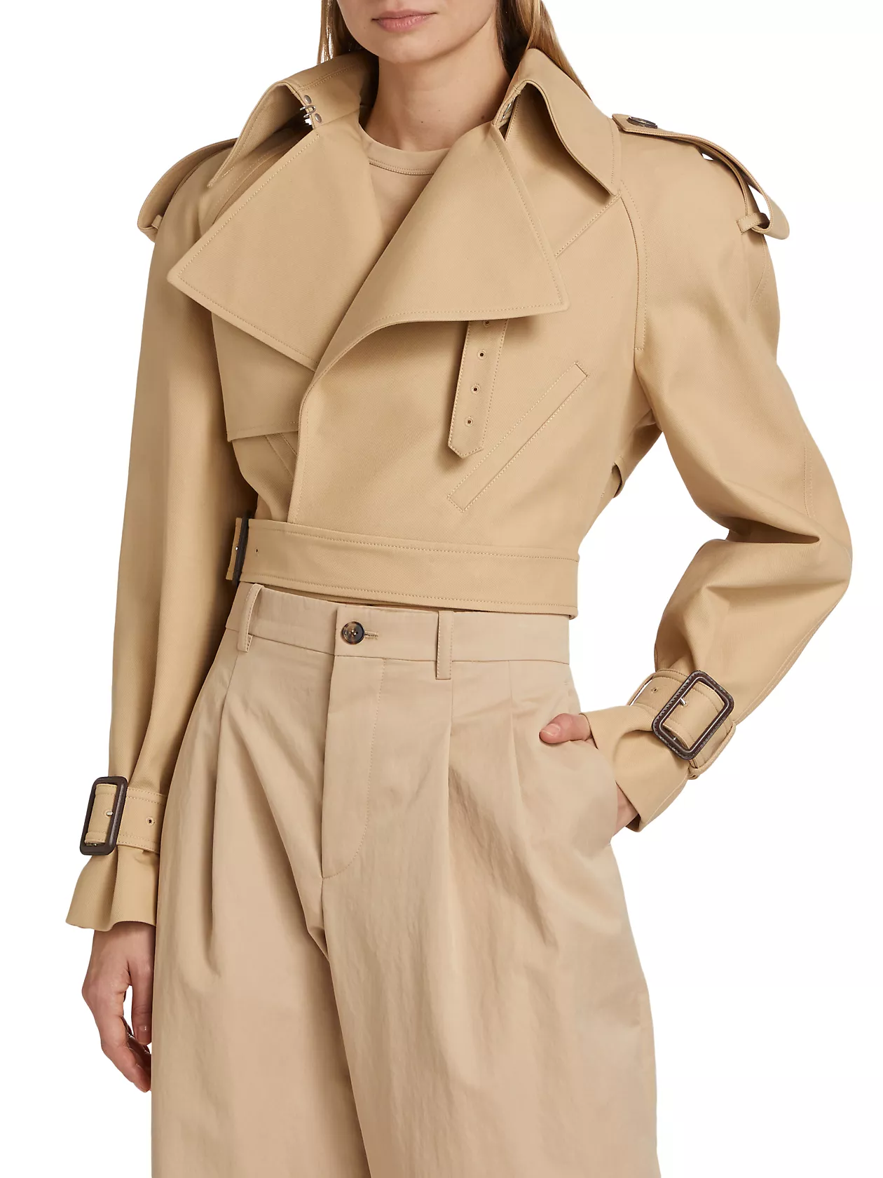 Perfecto Cotton Crop Trench Coat