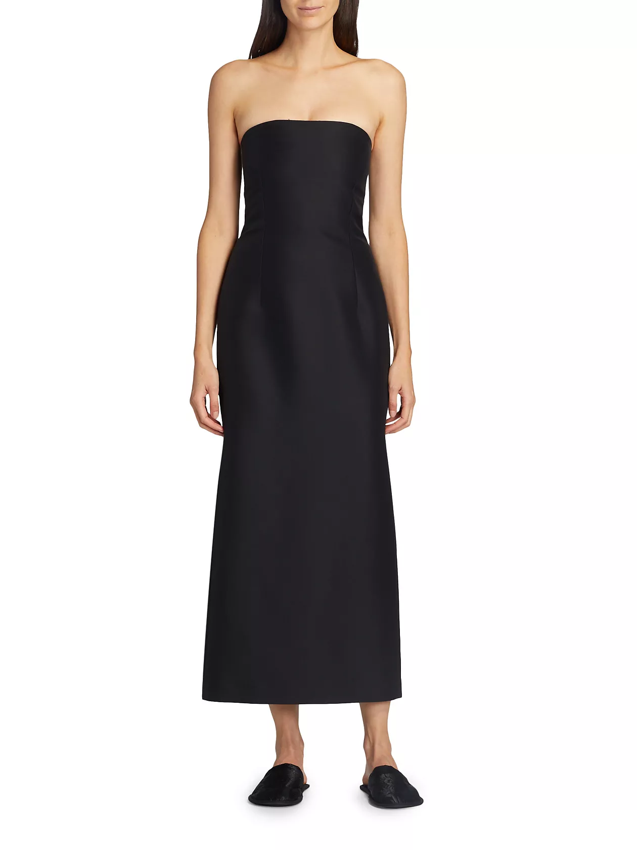 Ward Wool-Silk Strapless Maxi Dress