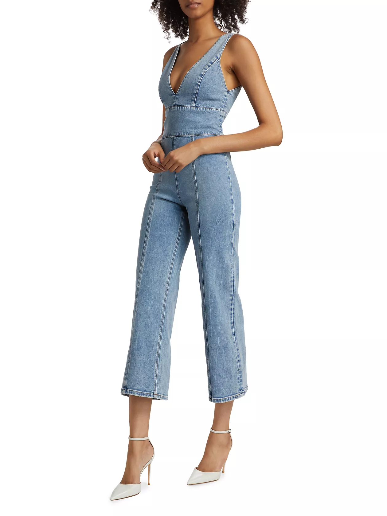 Sandra Denim V-Neck Jumpsuit