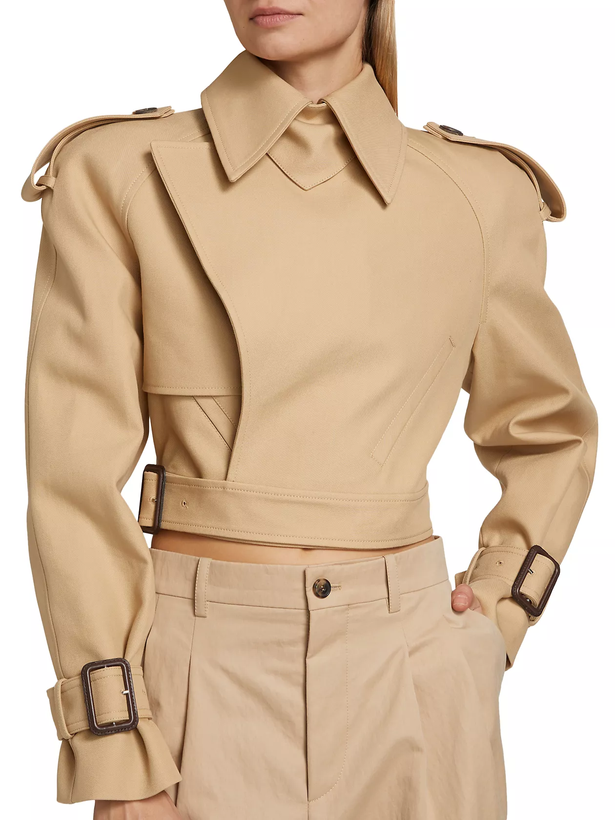 Perfecto Cotton Crop Trench Coat