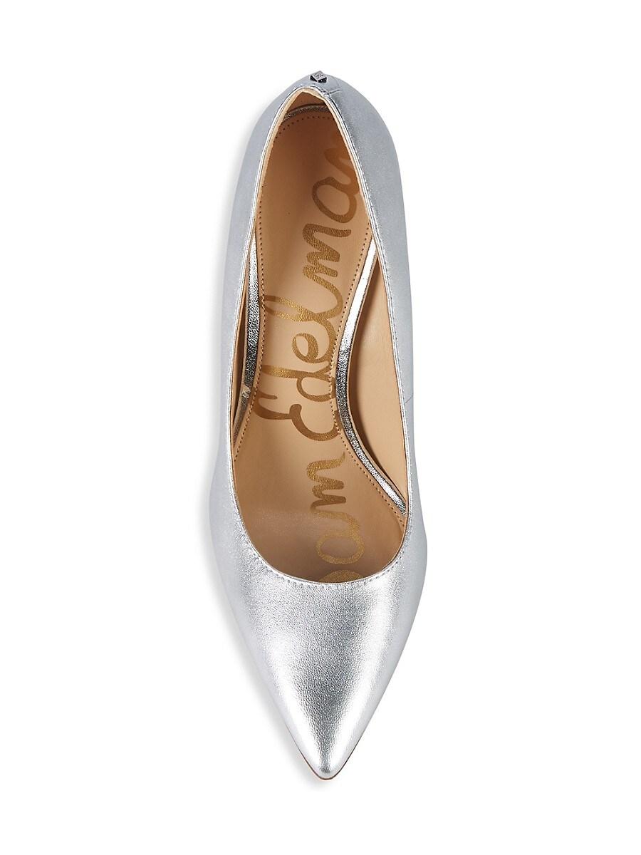 Hazel Metallic Leather Pumps