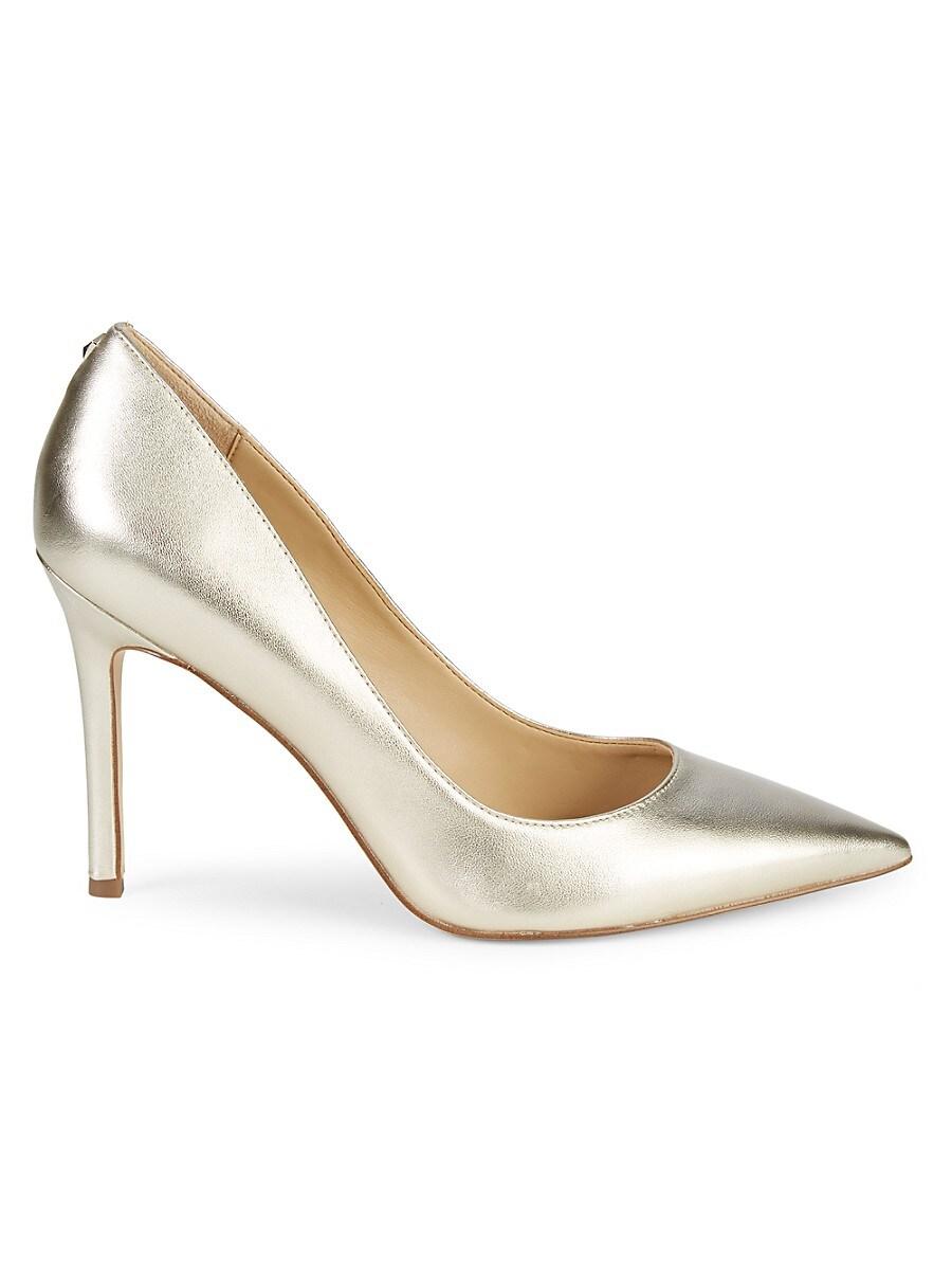 Hazel Metallic Leather Pumps