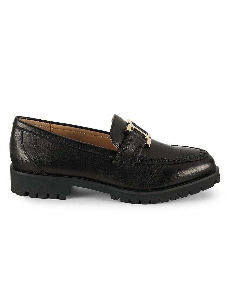 Pixie Apron Toe Leather Loafers