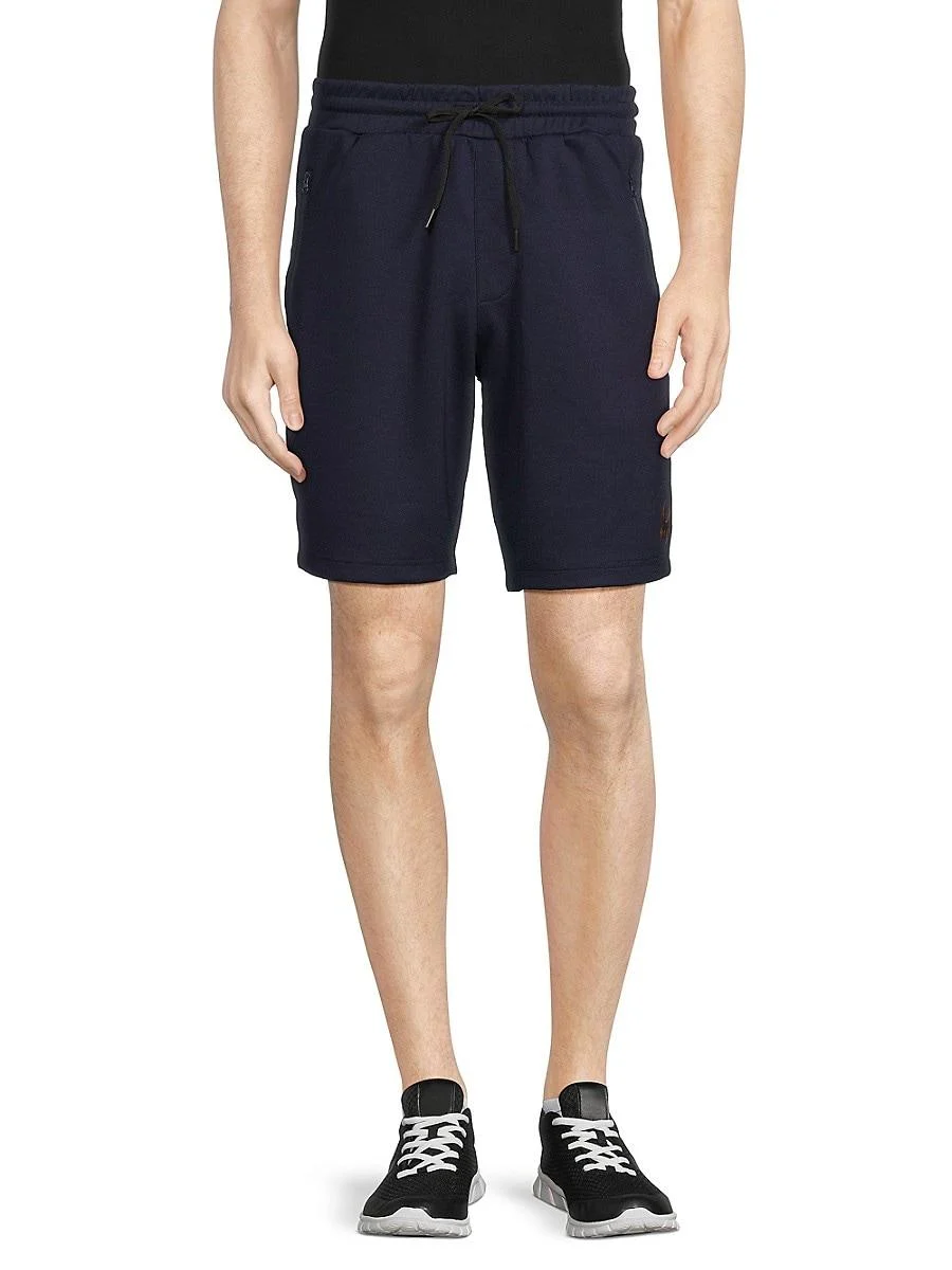 Solid Drawstring Scuba Shorts