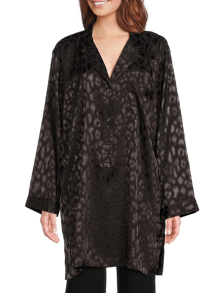 Leopard-Print Stretch Sleepshirt