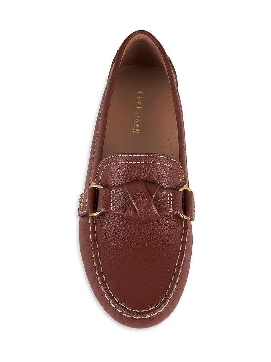 Emmie Knot Leather Driving Loafers