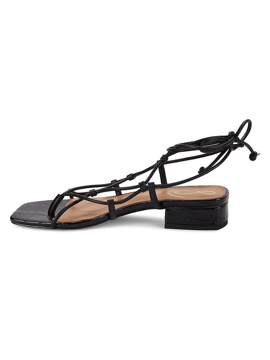 Daffy Lace Up Block Heel Sandals