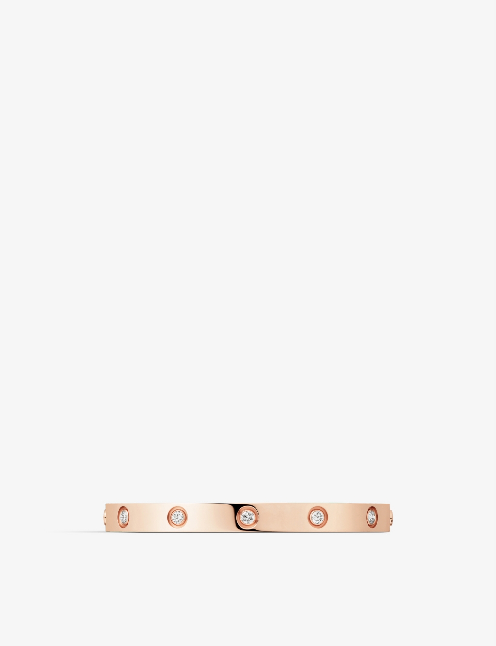 LOVE 18ct rose-gold and 10 brilliant-cut diamond bracelet