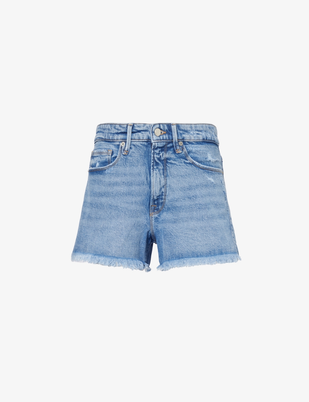 Good 90's mid-rise stretch-denim shorts