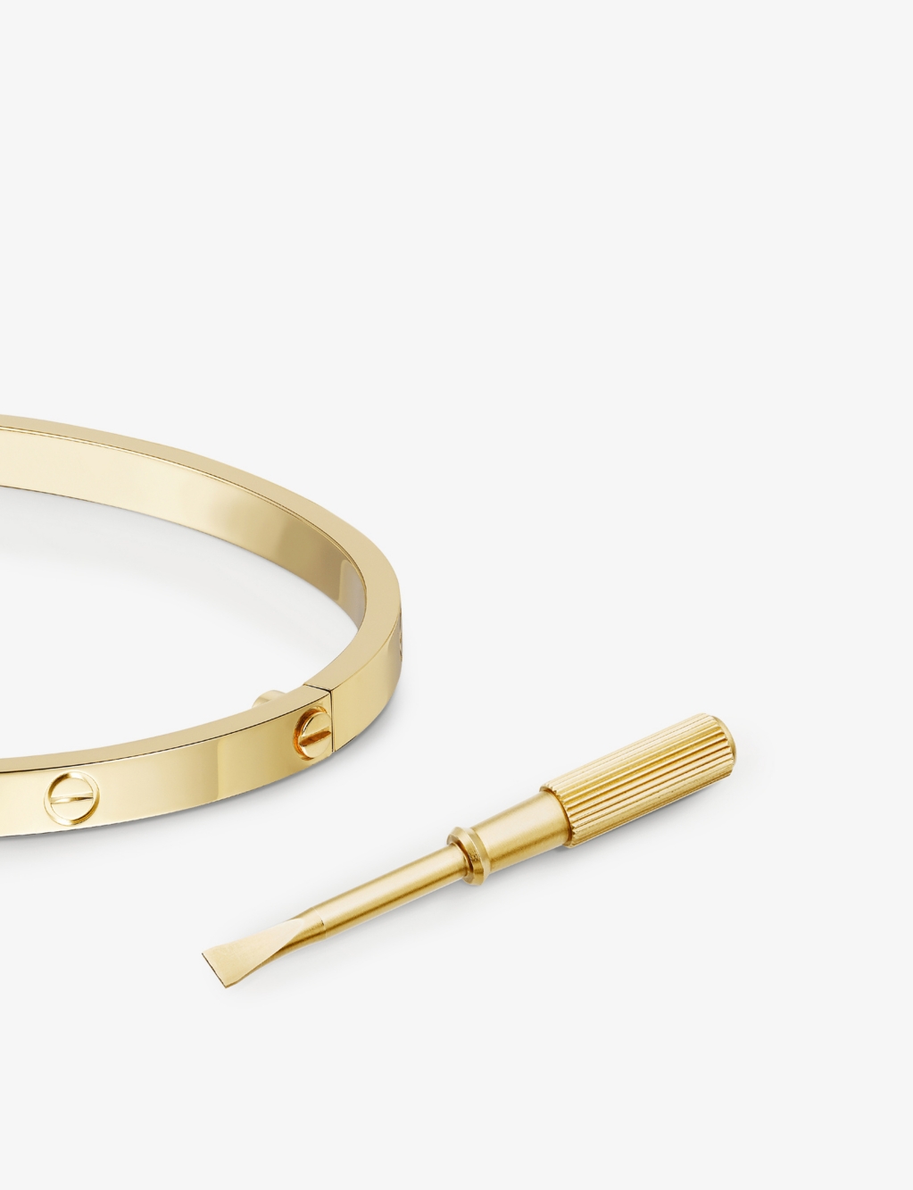 LOVE small 18ct yellow-gold bracelet