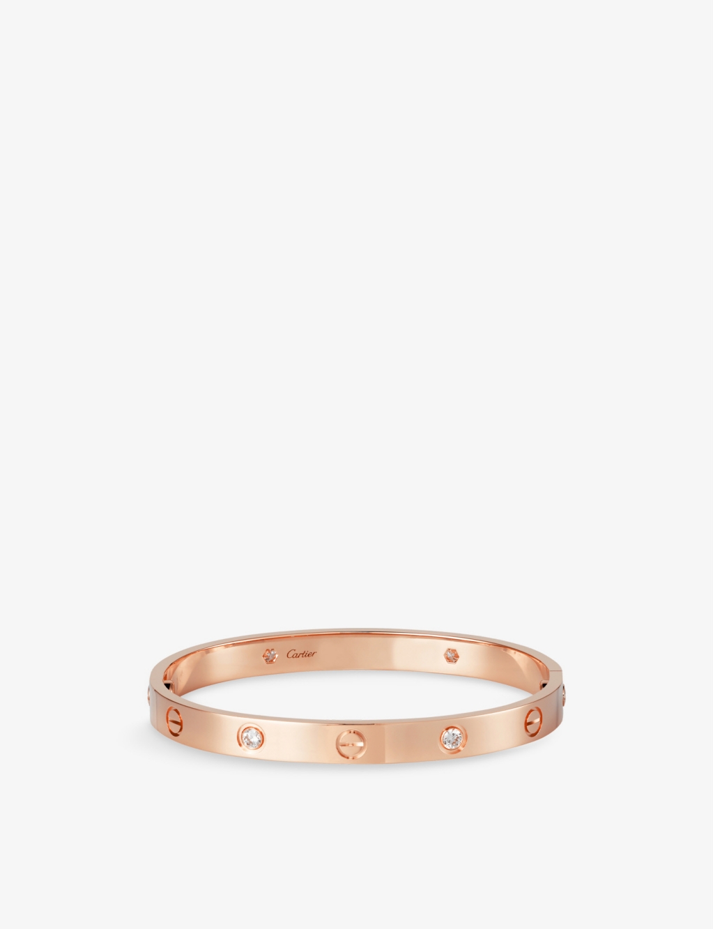 LOVE 18ct rose-gold and 4 brilliant-cut diamond bracelet