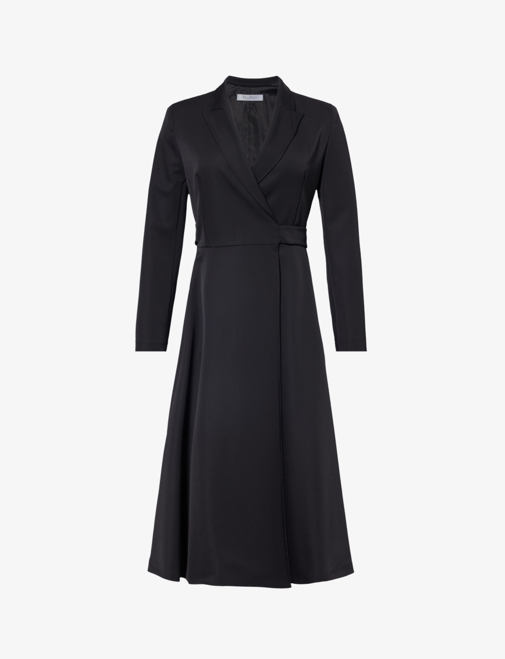 Diorama peak-lapel wool-blend midi dress