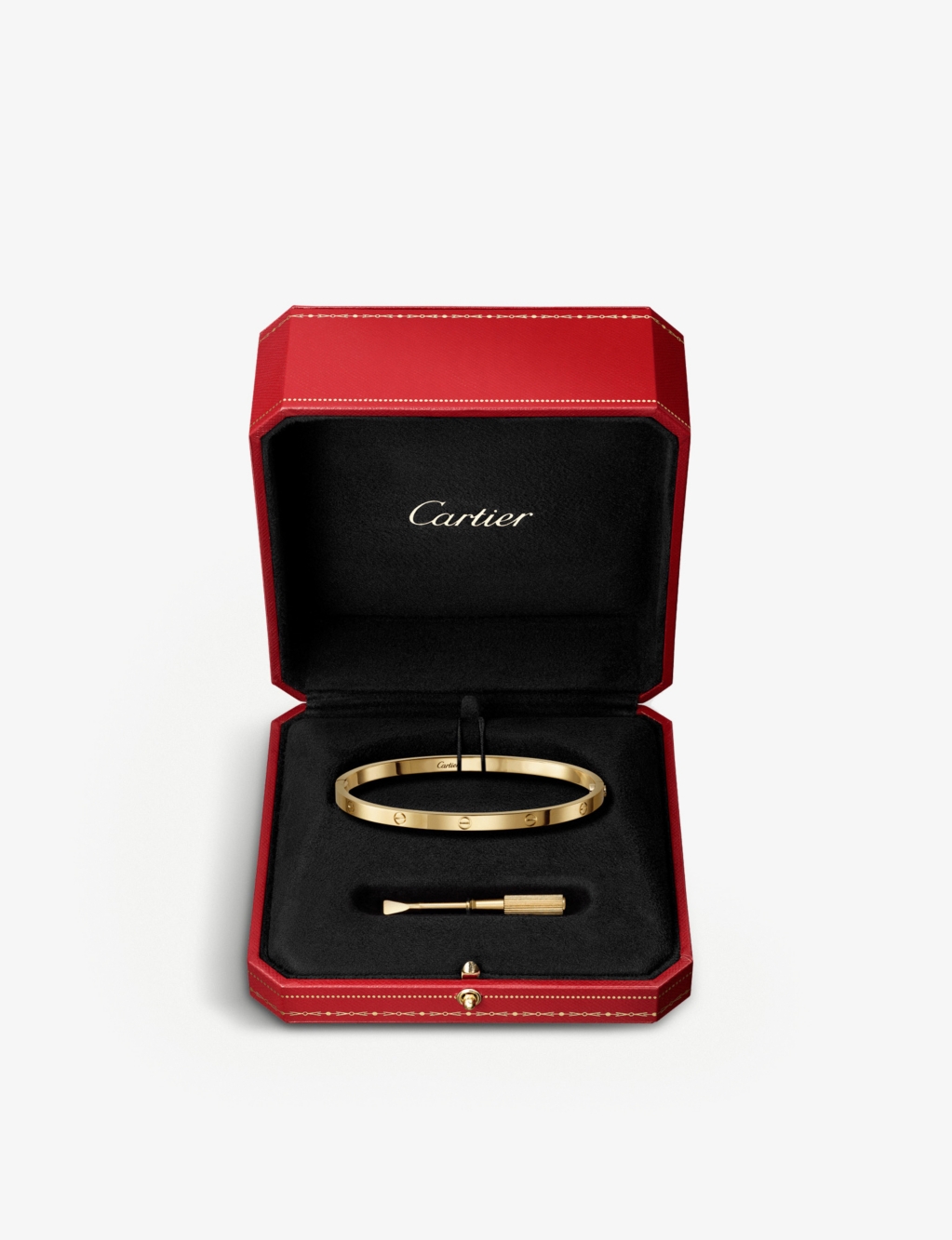 LOVE small 18ct yellow-gold bracelet