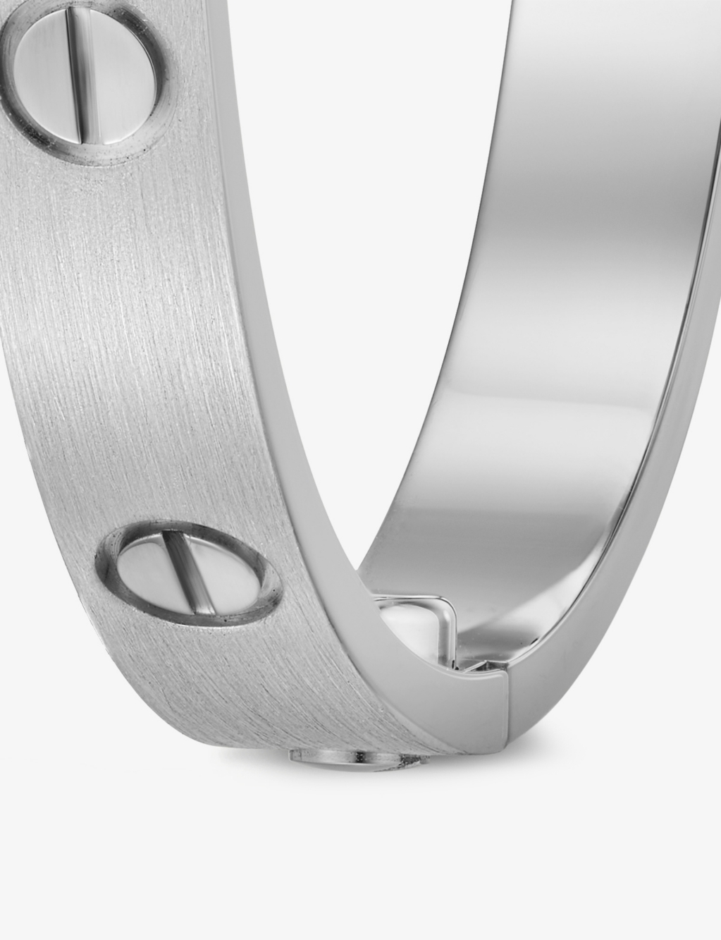 LOVE brushed 18ct white-gold bracelet