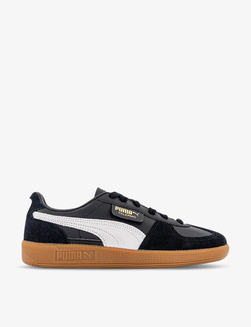 Palermo logo-tab suede low-top trainers