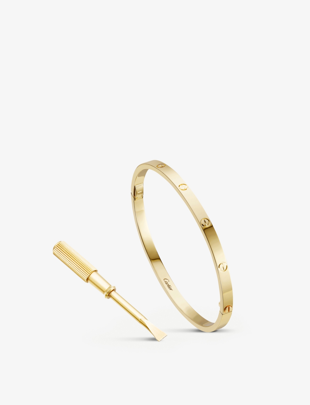 LOVE small 18ct yellow-gold bracelet