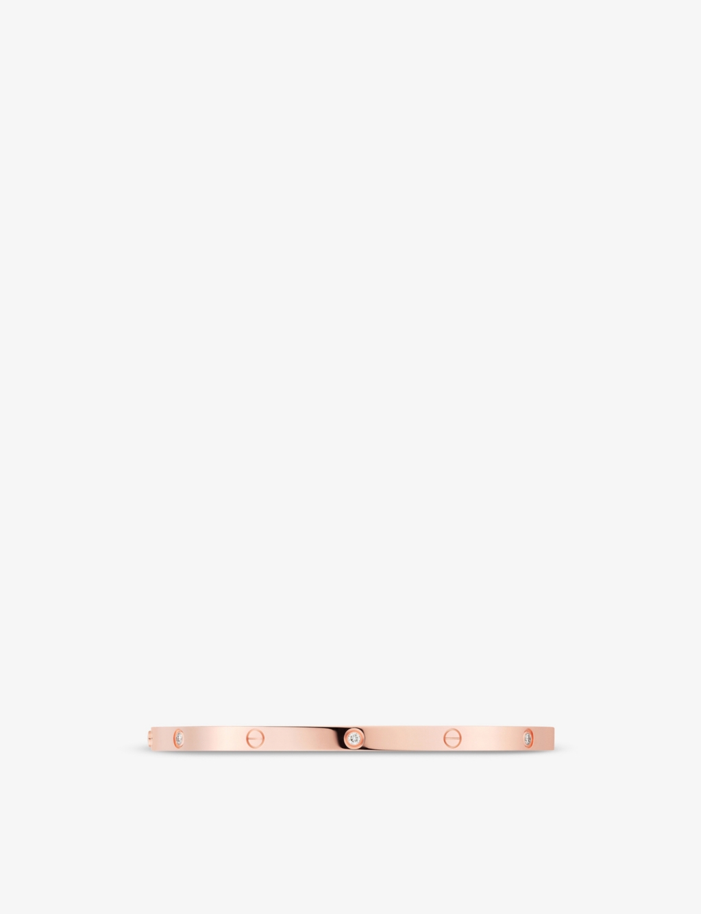 LOVE small 18ct rose-gold and 6 diamonds bracelet