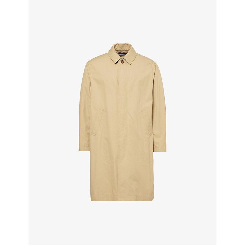 Twin Peaks logo-text cotton-trench coat