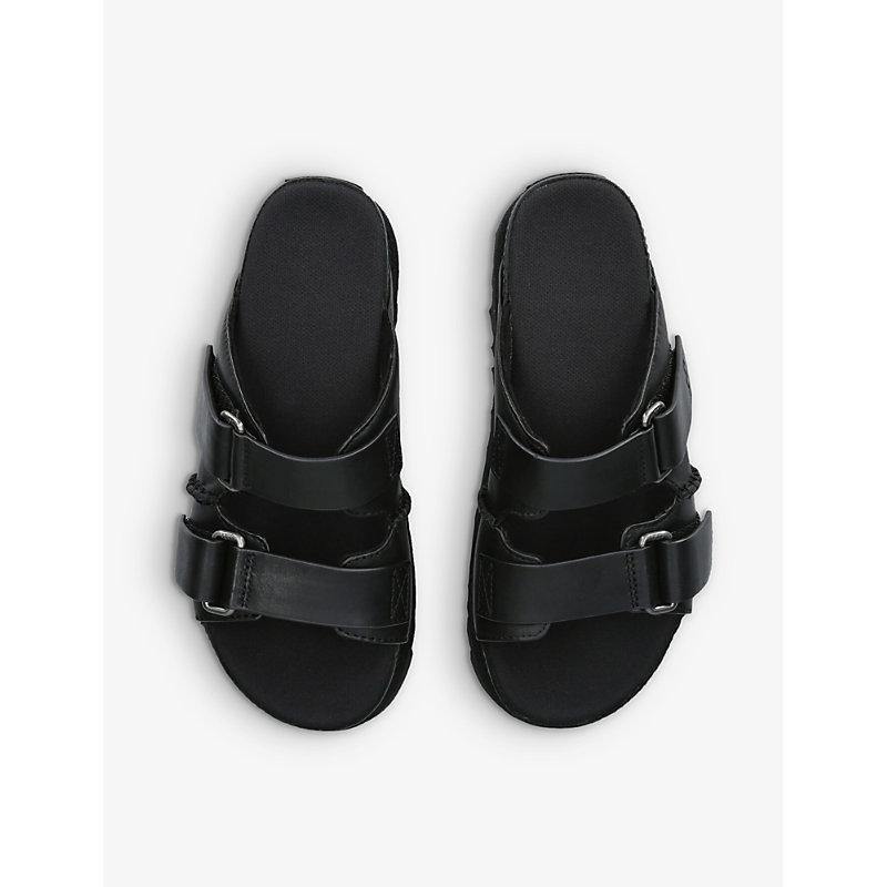 Goldenstar leather flatform sliders 