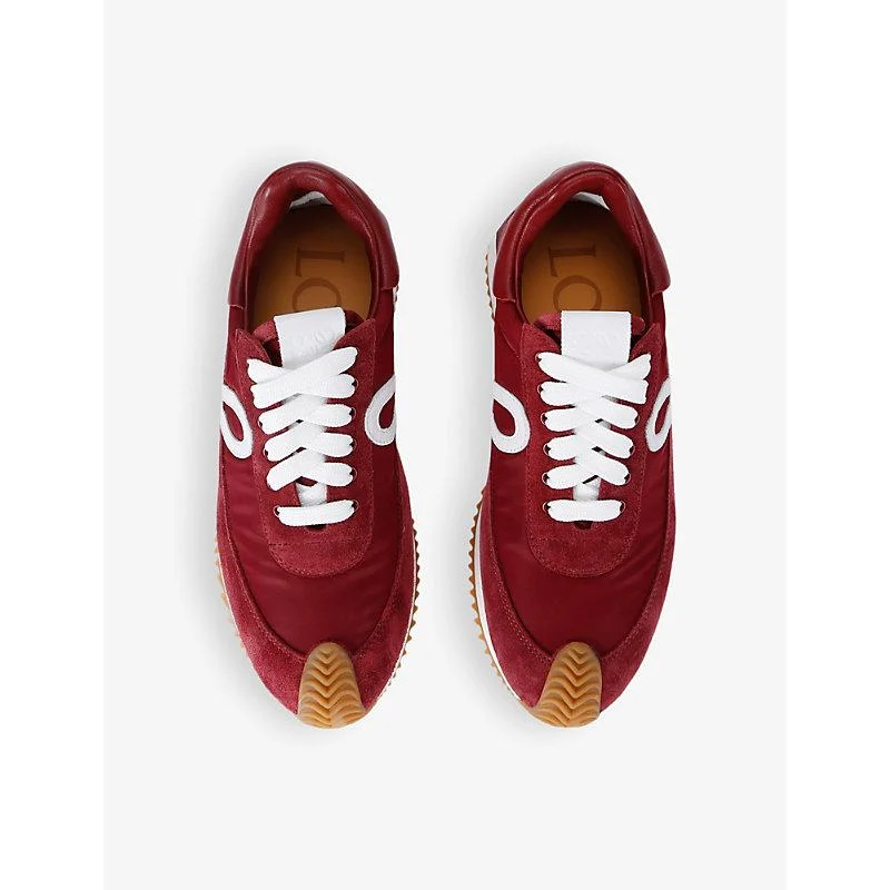 Flow Runner monogram leather low-top trainers