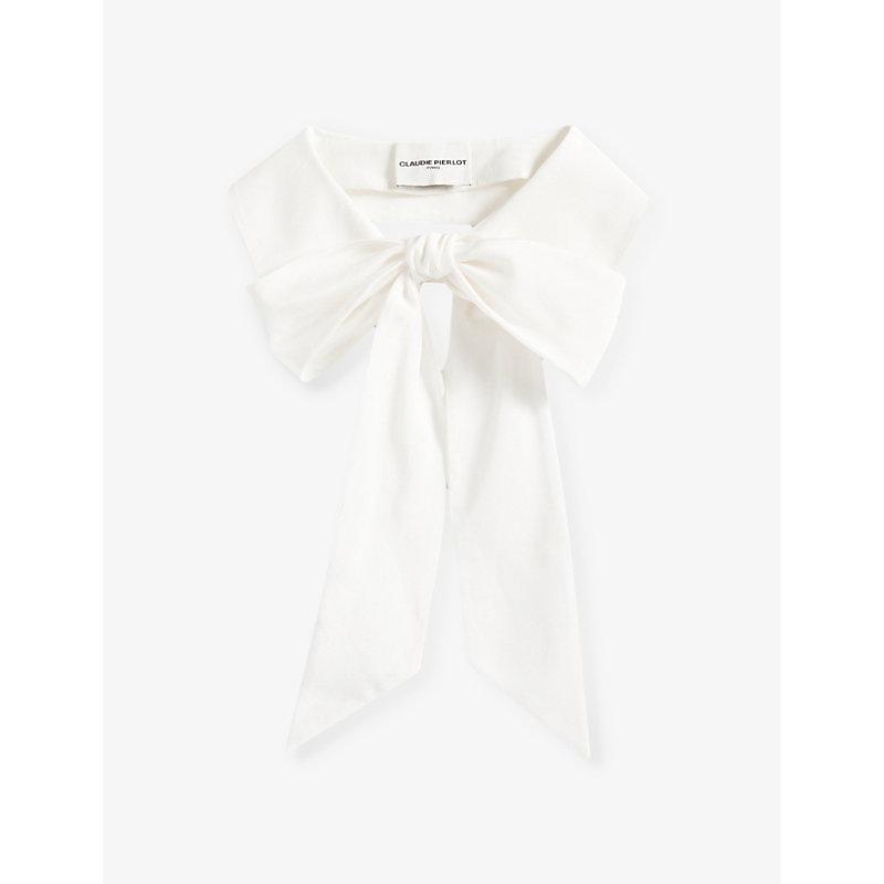 Removable silk peter-pan collar