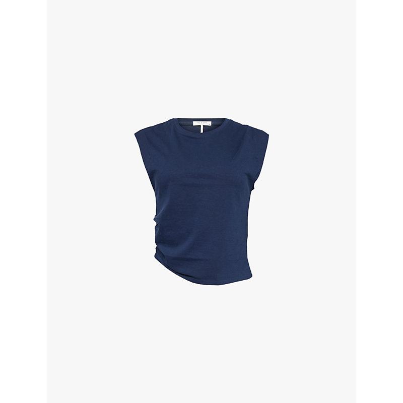 Mica sleeveless cotton-jersey top