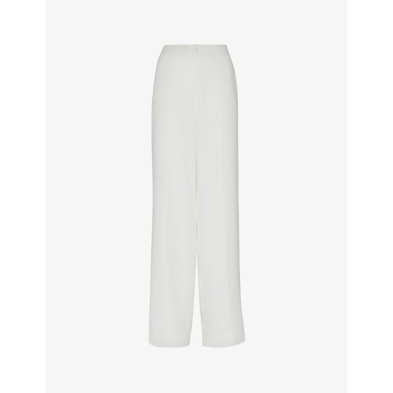 Andie straight-leg high-rise woven wedding trousers