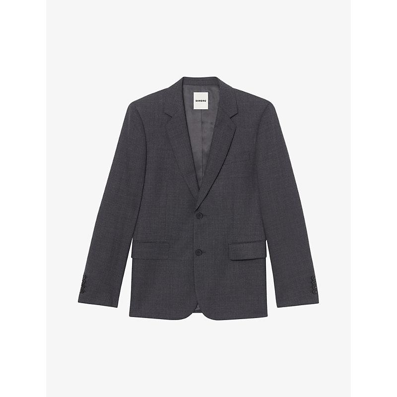 Single-breasted wool blazer