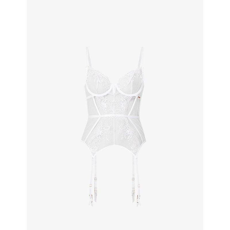 Marseille underwired stretch-mesh basque