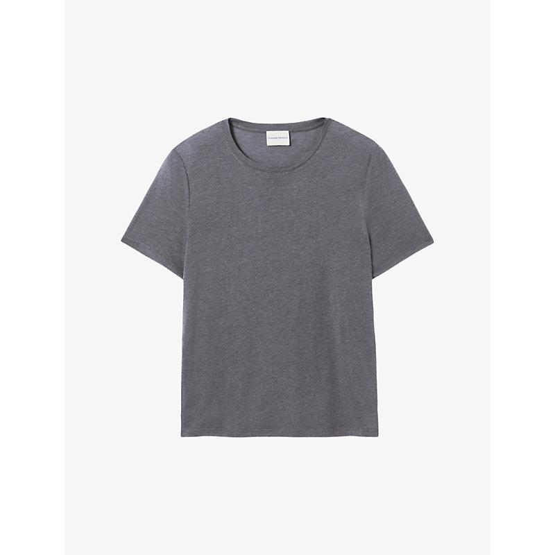 Round-neck short-sleeved jersey T-shirt