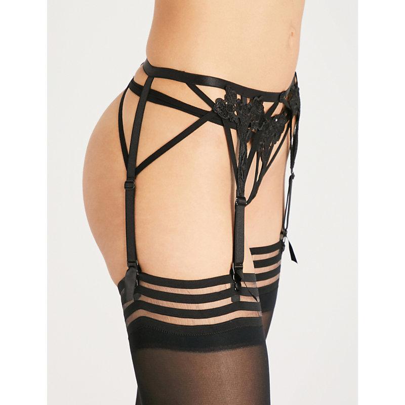 Nova corded lace suspender belt