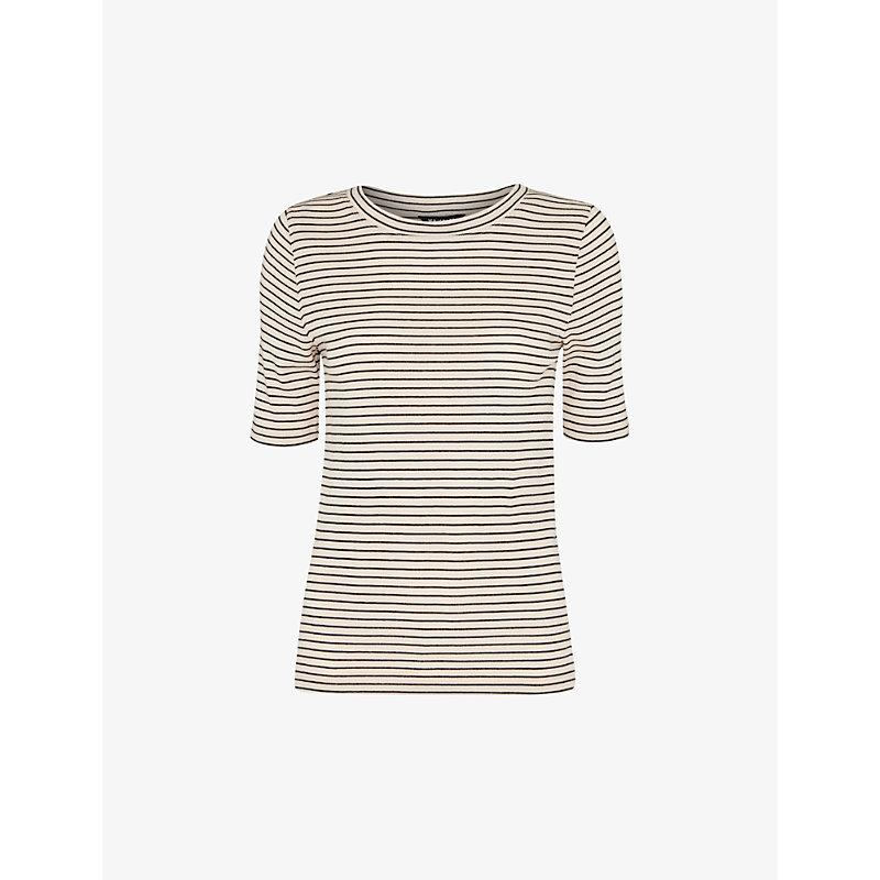 Stripe relaxed-fit cotton-blend T-shirt