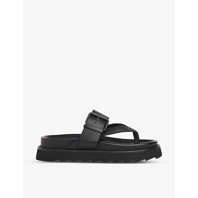 Sutton toe-post buckle leather sandals