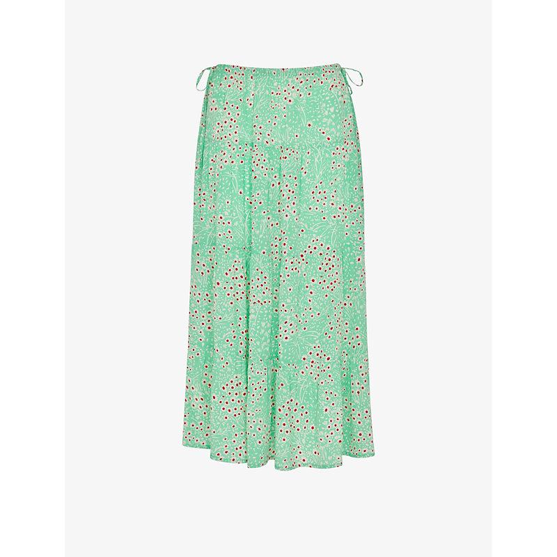 Daisy Meadow floral-print woven midi skirt