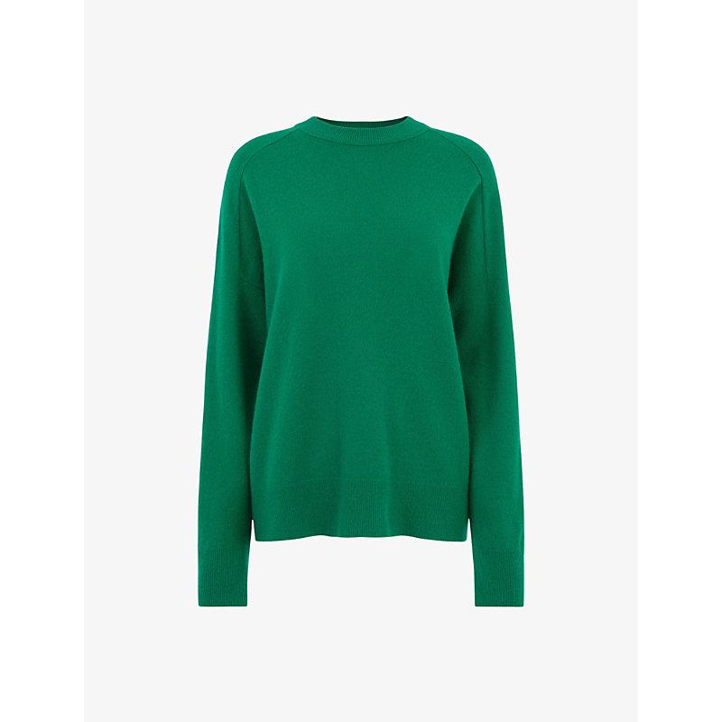 Relaxed-fit round-neck wool jumper