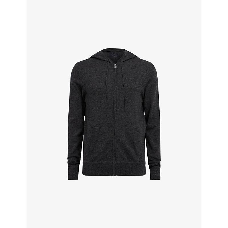 Mode zipped merino-wool hoody