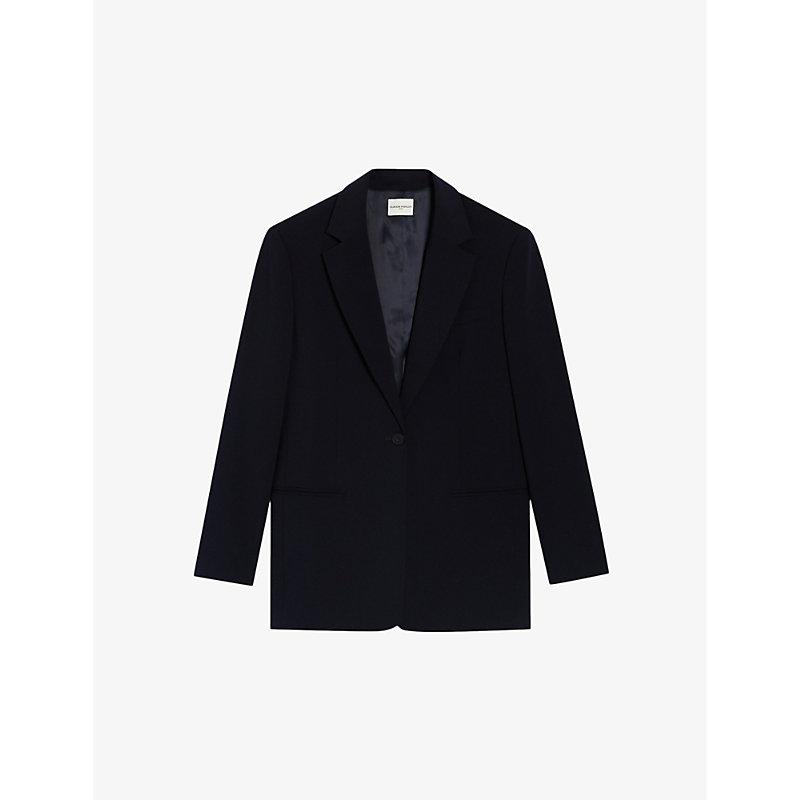 Oversized single-breasted stretch-woven blazer