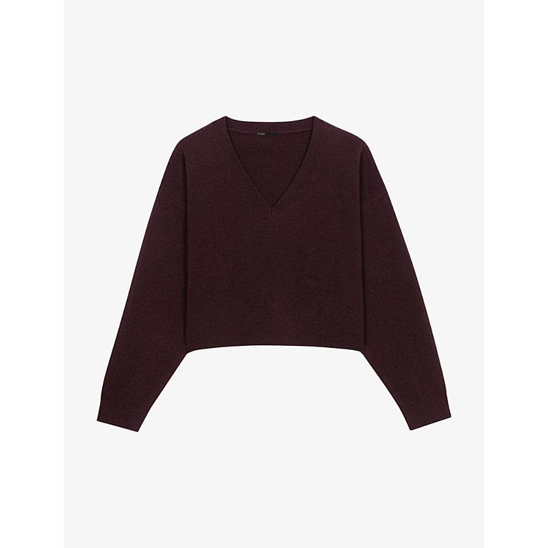 V-neck relaxed-fit wool and cashmere-blend jumper