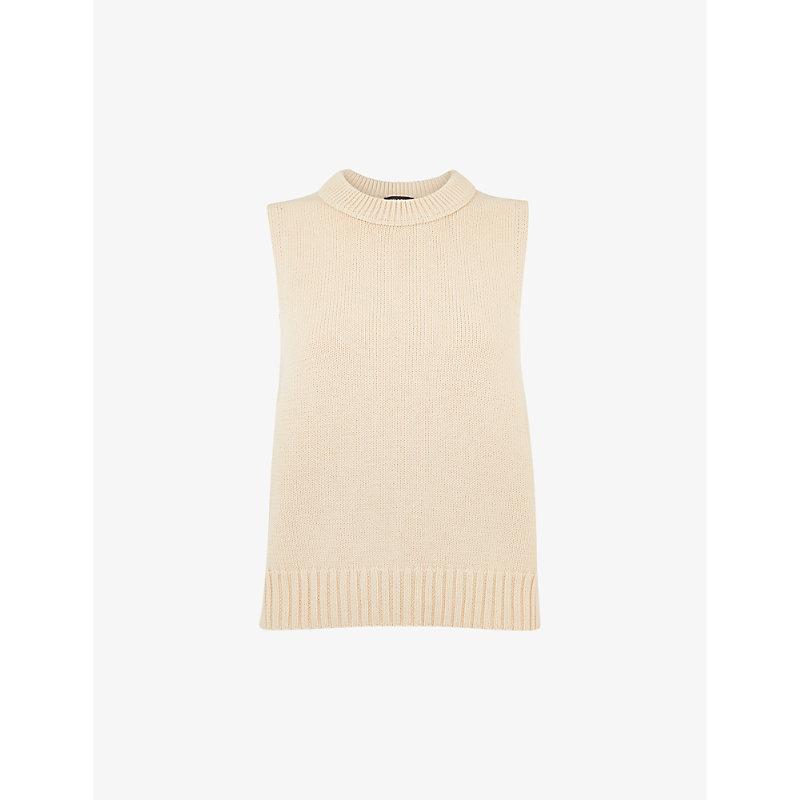 Indie round-neck ribbed cotton vest