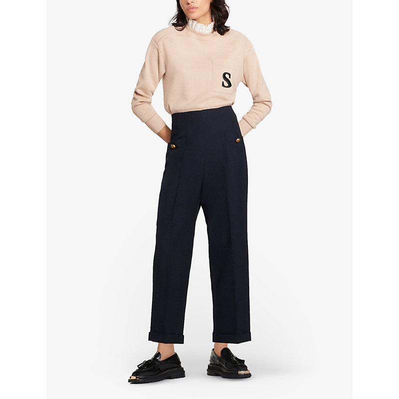 Sieny wide-leg wool-blend trousers