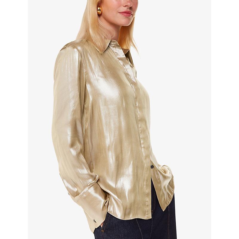 Lucie metallic satin shirt