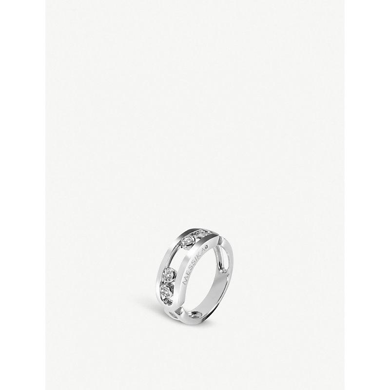 Move 18ct white-gold and diamond ring