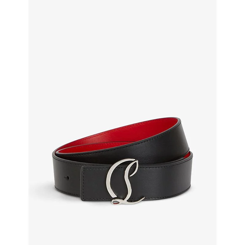 CL logo-buckle leather belt