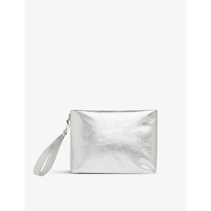 Avah leather clutch bag